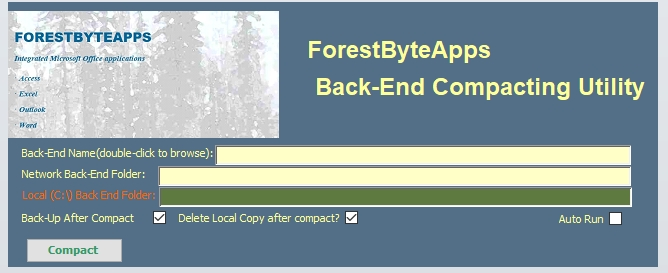 ForestByteApps - MS Access db compact/back-up utility